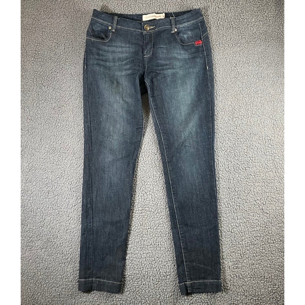 Ecko Red Denim Womens Size 9/10 Dark Wash Straight Leg Jeans EFJ9816R-SM Y2K